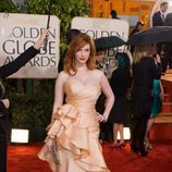 Christina Hendricks en los Globos de Oro 2010