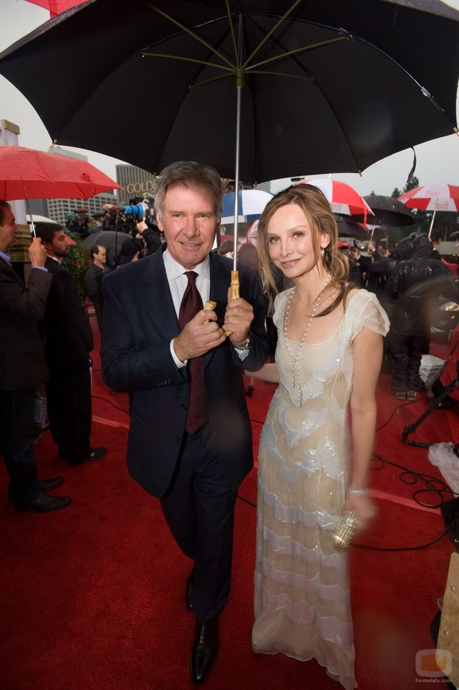 Calista Flockhart y Harrison Ford