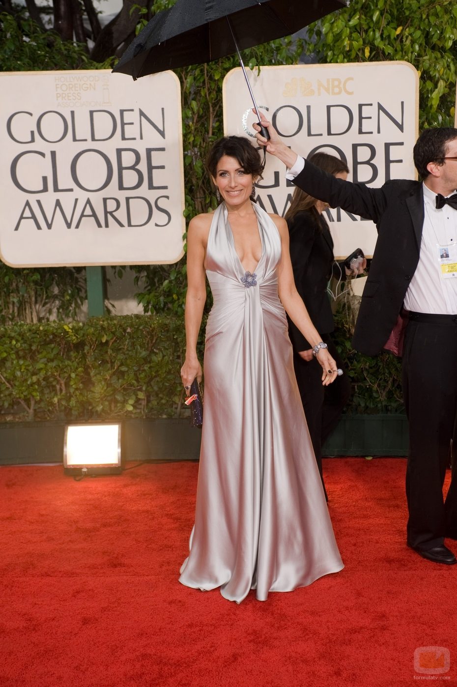 Lisa Edelstein en los Globos de Oro 2010