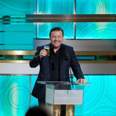 Ricky Gervais en los Globos de Oro 2010