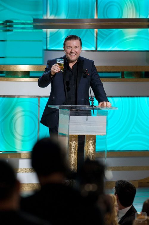 Ricky Gervais en los Globos de Oro 2010