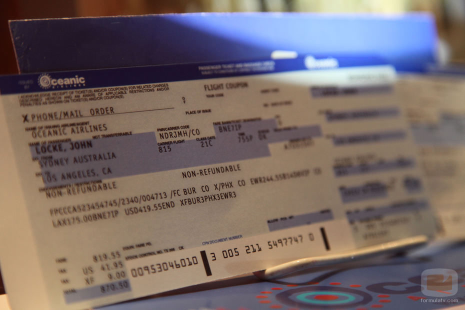 Tarjeta de embarque del vuelo 815 de Oceanic