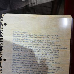 Carta manuscrita de Sawyer