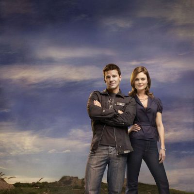 David Boreanaz y Emily Deschannel posan para la promoción de 'Bones'