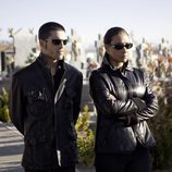 Pablo y Aurora en el entierro de Jorge Vega