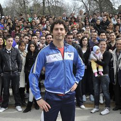 Foto de familia tras la promo de 'Aída'