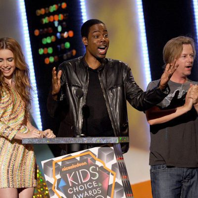 Lily Collins, Chris Rock y David Spade