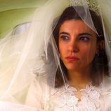 Cayetana Fitz-James Stuart con su vestido de boda