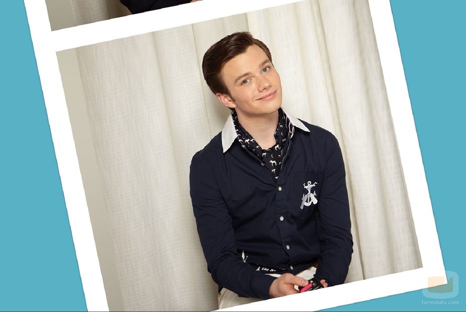 Chris Colfer en el fotomatón de 'Glee'