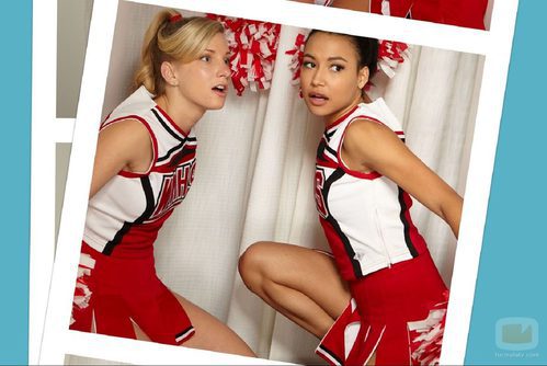 Heather Morris y Naya Rivera sorprendidas
