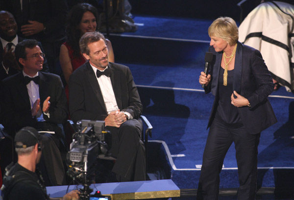 Hugh Laurie y Ellen DeGeneres