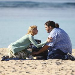 Hugo Reyes y Libby en la playa