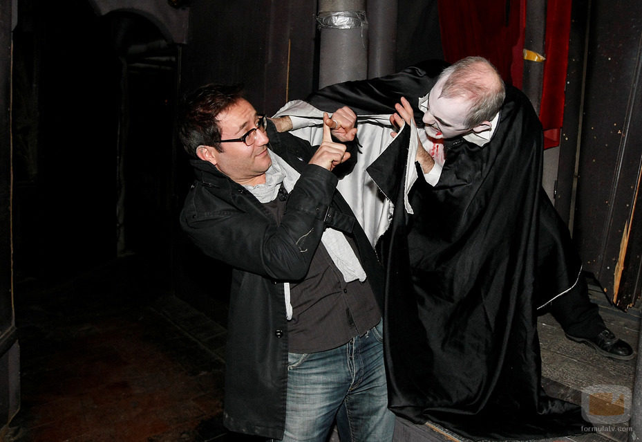 Carlos Santos con el Conde Drácula