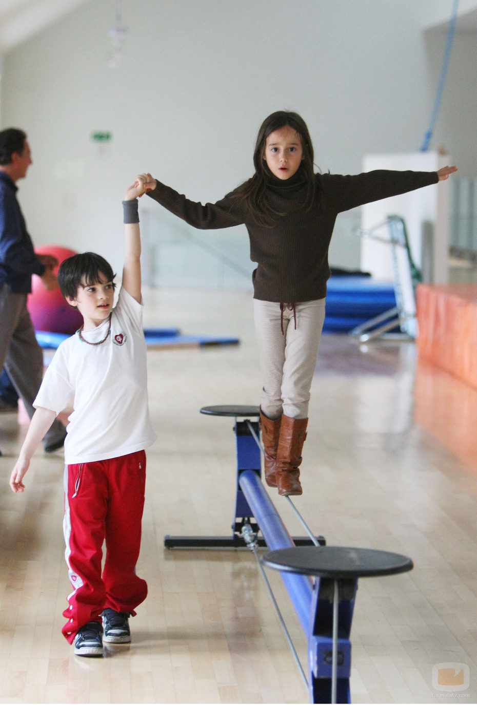 Priscilla Delgado sobre la cuerda