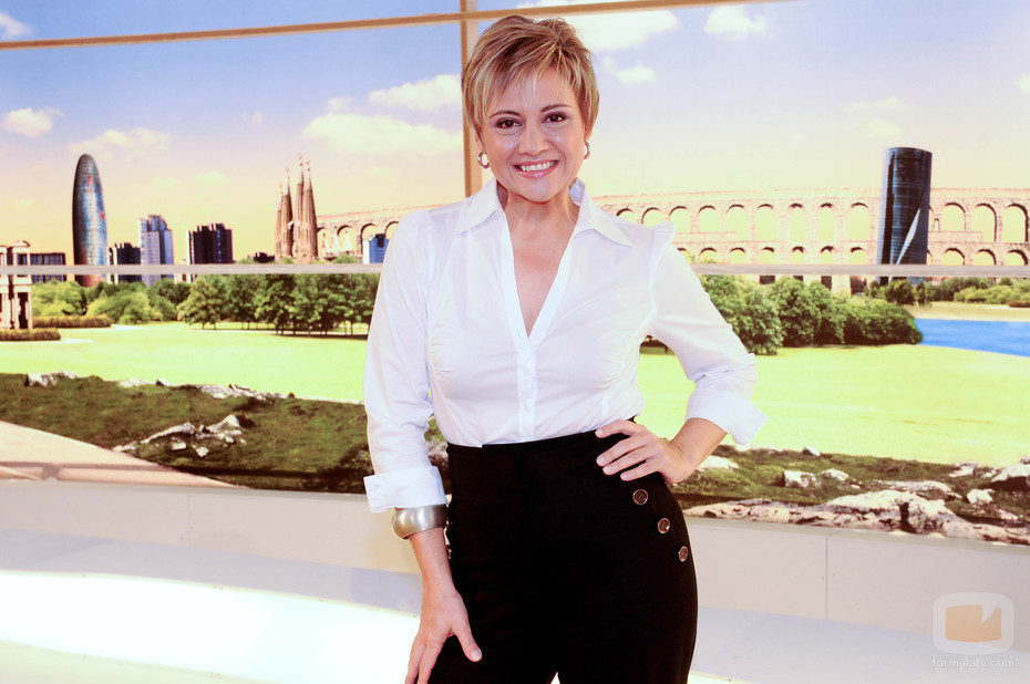 Gloria Serra en su nuevo plató