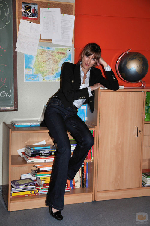 Cristina Alcázar en la clase de Filosofía