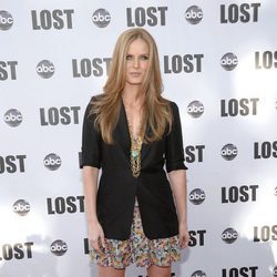 Rebecca Mader en la fiesta final de 'Perdidos'