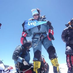 Edurne Pasaban en la cumbre Shisha Pangma