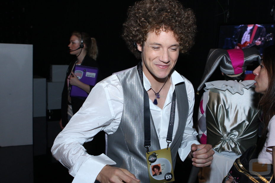 Daniel Diges llega al primer ensayo de Eurovisión 2010