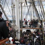Daniel Diges en el barco