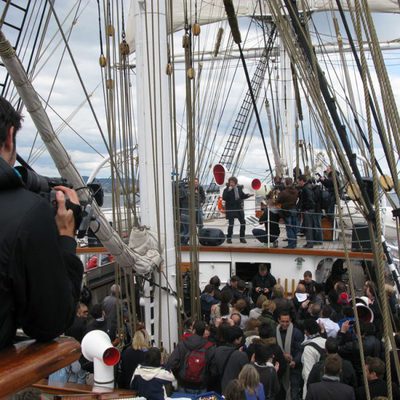 Daniel Diges en el barco