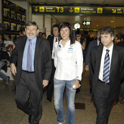 Edurne Pasaban llega a Madrid