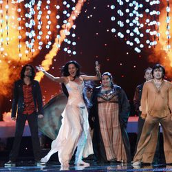 Eva Rivas en la Final de Eurovisión 2010