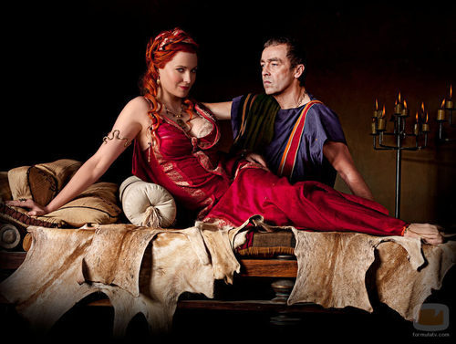 Lucretia y Batiatus en 'Spartacus: Sangre y Arena'