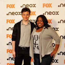 Chris Colfer y Amber Riley en España