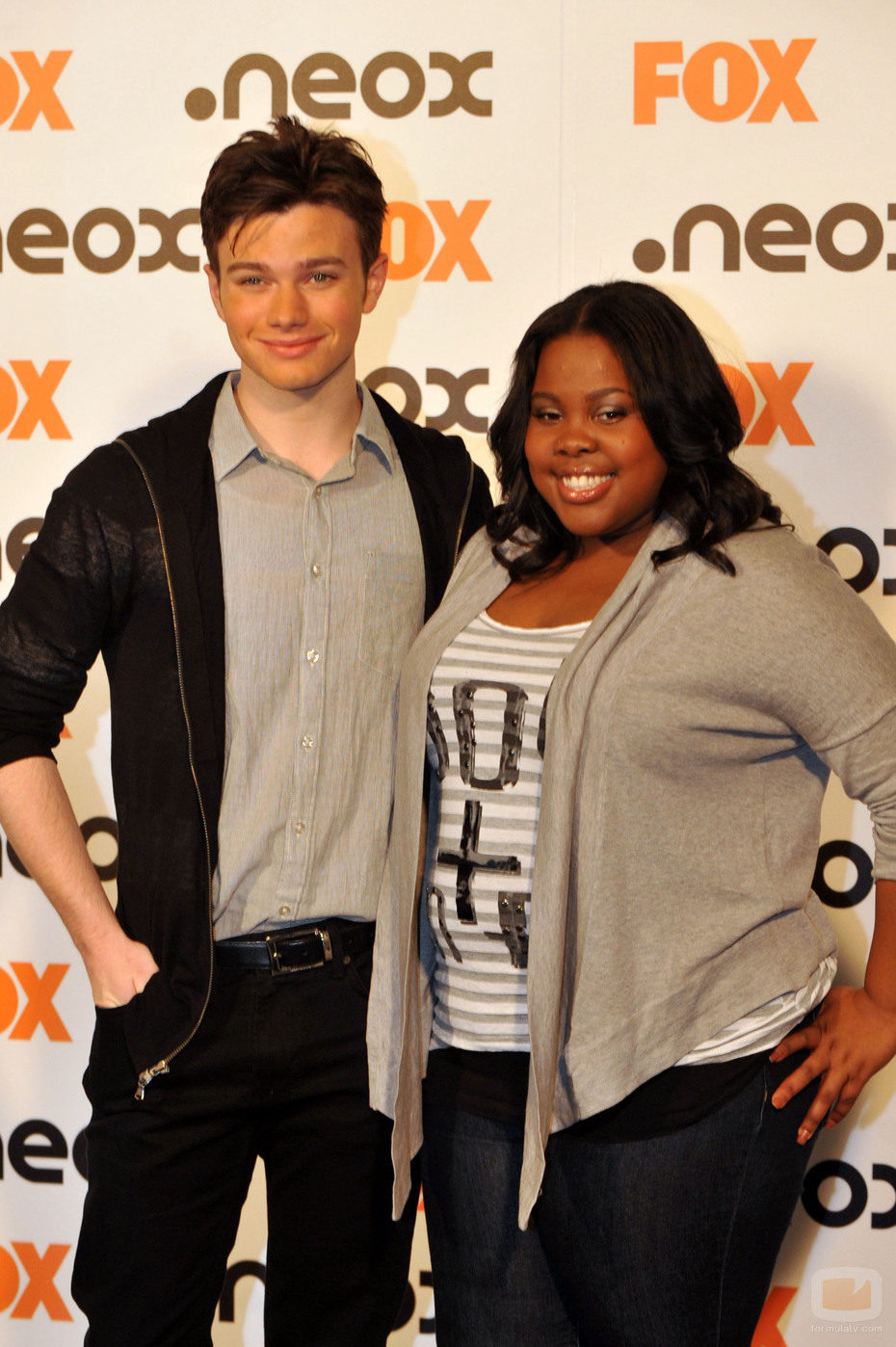 Chris Colfer y Amber Riley en Madrid