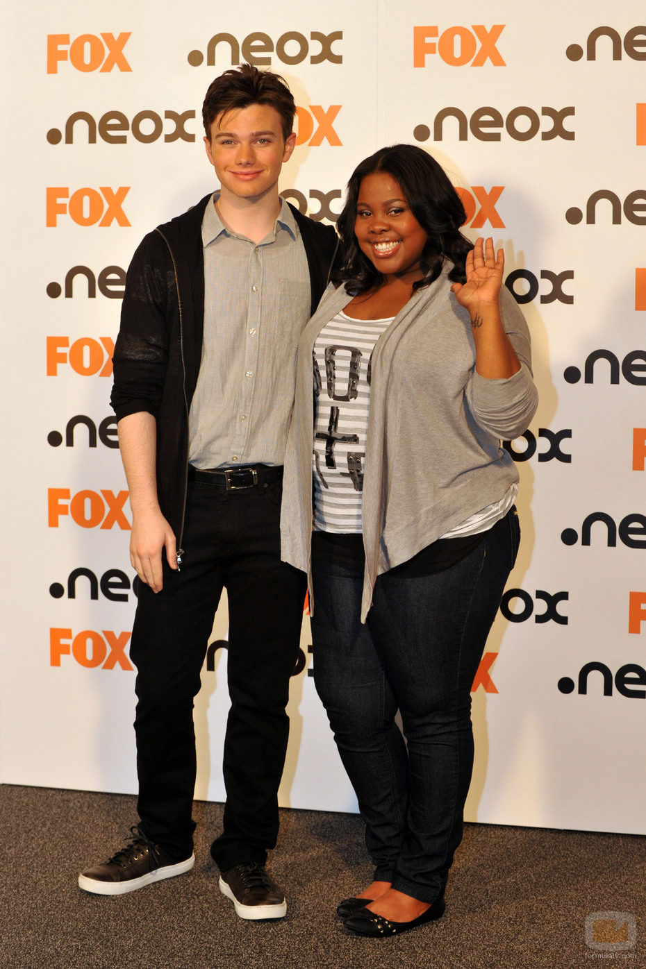 Chris Colfer y Amber Riley