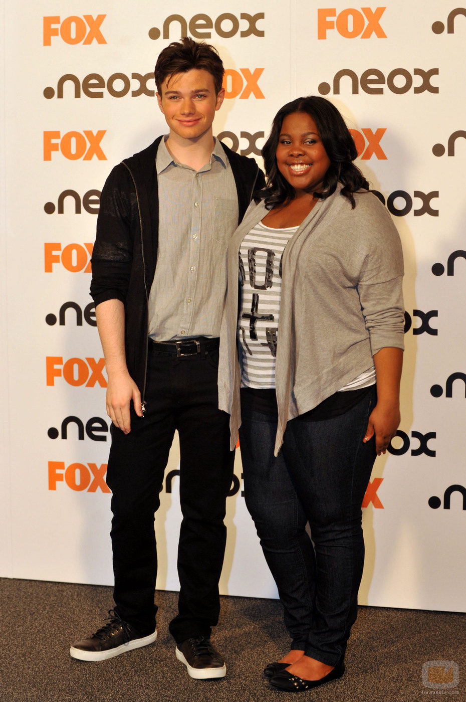 Chris Colfer y Amber Riley en el AC Palacio del Retiro de Madrid
