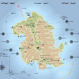 Mapa de la Isla de 'Perdidos' según Jonah M. Adkins