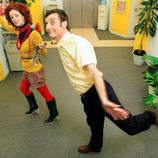 Carlos Chamarro y Marta Belenguer en 'Camera Café'