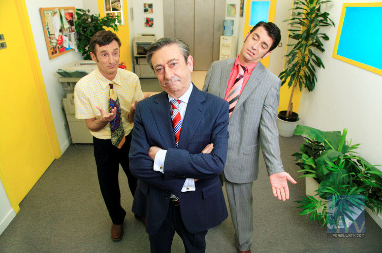 Carlos Chamarro, Arturo Valls y Luis Varela en 'Camera Café'