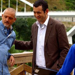 Jordi Rebellón en Ourense rodando una de las tramas de 'Hospital Central'