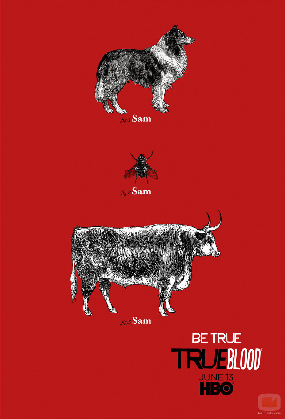 Cartel promocional de 'True Blood'