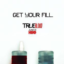 Bidones de sangre sintética y agua de 'True Blood'