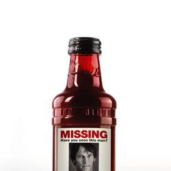 Botella de zumo V con foto de Bill