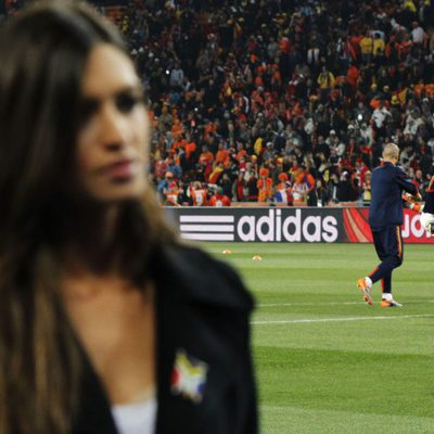 Sara Carbonero e Íker Casillas antes de la final