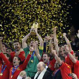 La Selección Española celebra el Mundial