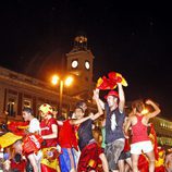 Celebrando el Mundial en la Puerta del Sol