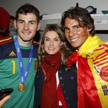Íker Casillas, Letizia Ortiz y Rafa Nadal