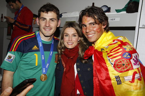 Íker Casillas, Letizia Ortiz y Rafa Nadal