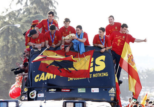 La Selección Española se pasea por Madrid
