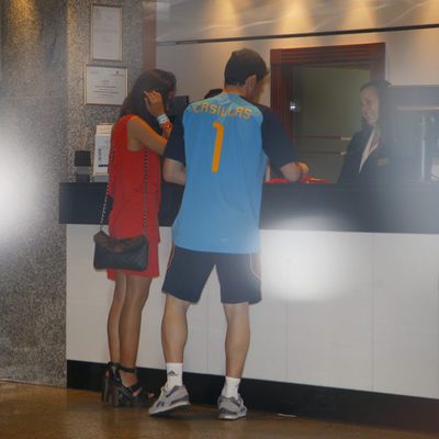 Íker Casillas y Sara Carbonero en un hotel de Madrid