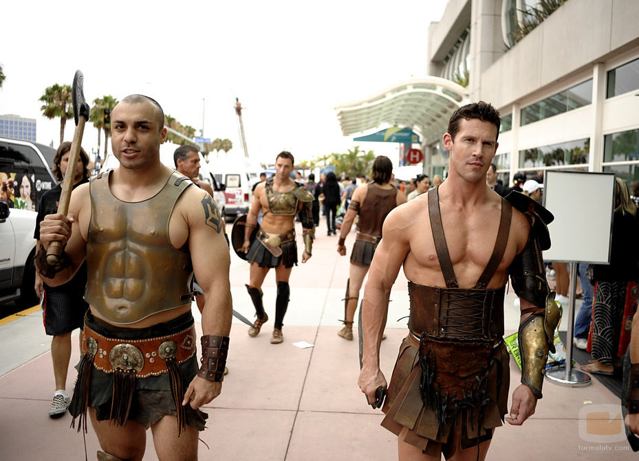 Los guerreros de 'Spartacus' en la Comic Con 2010