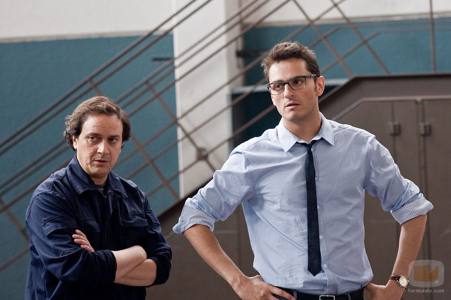 Luis Callejo y Asier Etxeandia en "Vuelo IL8714"