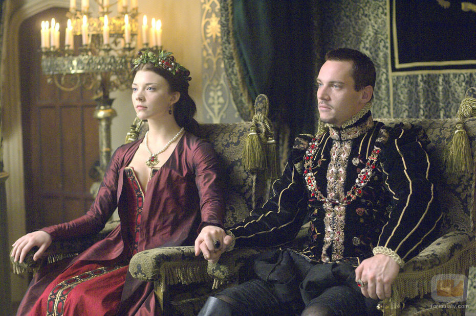 Enrique VIII y Ana Bolena en el trono