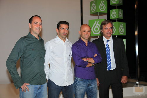 Jacobo Vega, Marc Gené, Antonio Lobato y Carlos Sainz